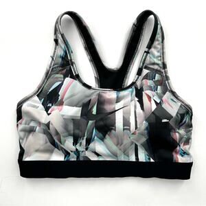 Nike Dri-Fit Multicolored Geometric Patterned Racerback Sports Bra Size Small